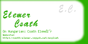 elemer csath business card
